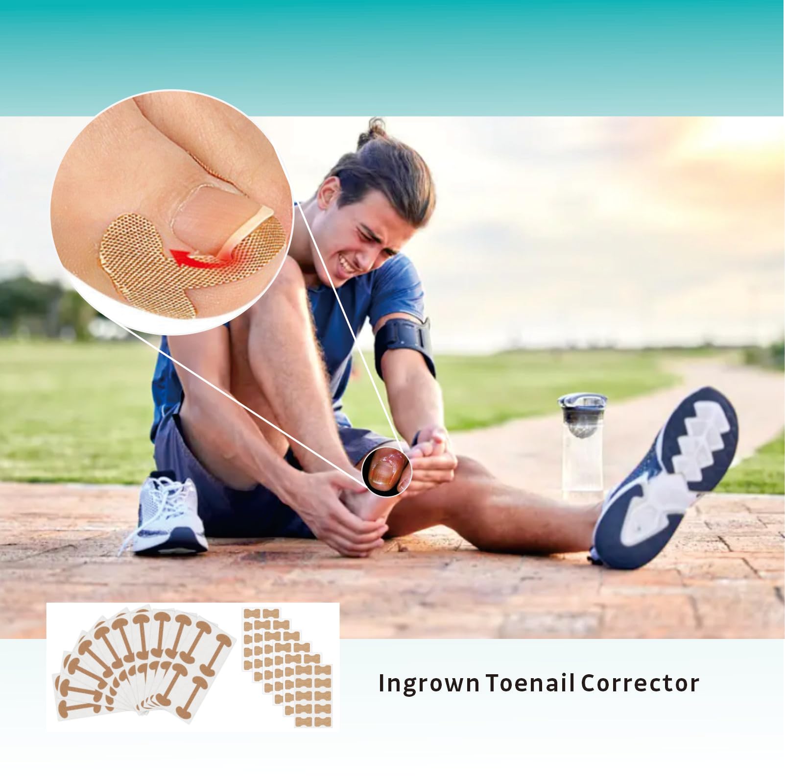 60Pcs Ingrown Toenail Stickers and 40Pcs Breathable Ingrown Toenail Corrector Patches, with Ingrown Toenail Tool - Image 3