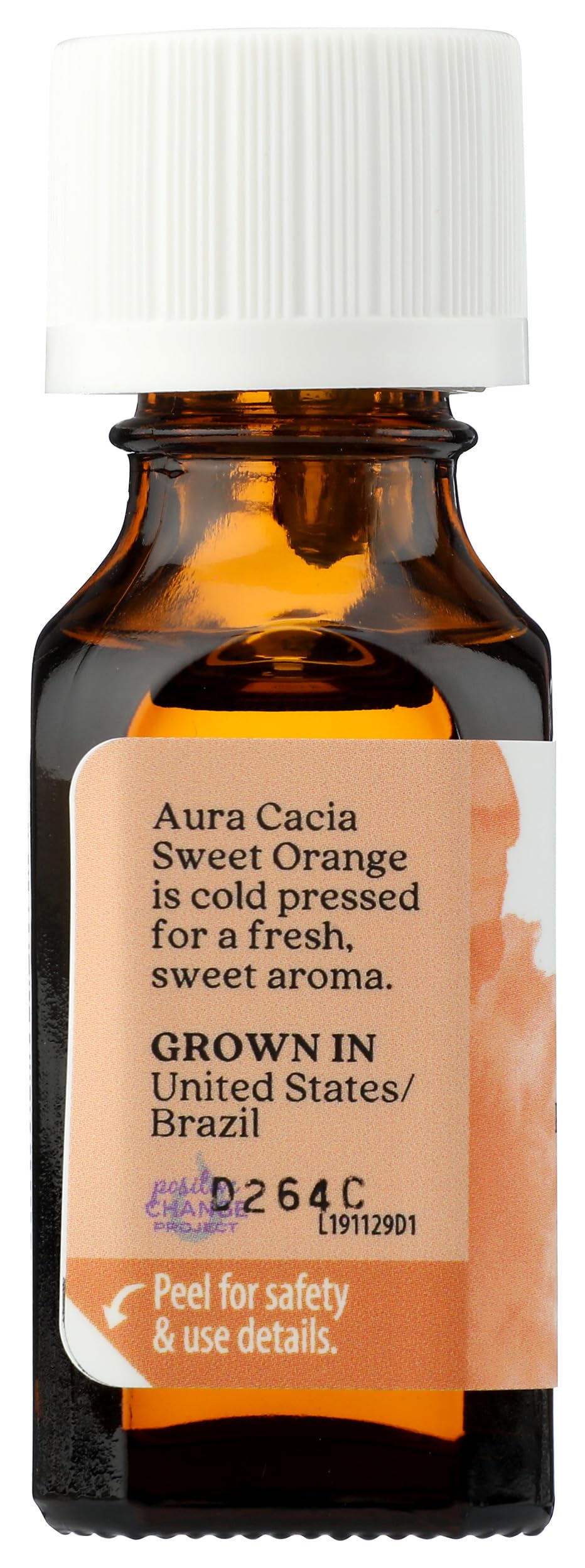 100% puro aceite esencial de naranja dulce, oz fl 0,5 (15 ml) - Aura Cacia
