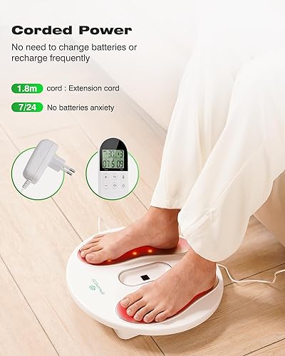 Miniatura 6 de Estimulador eléctrico transcutáneo de nervios, masajeador de pies para alivio del dolor neuropatía, TENS+EMS con calor, 10 modos y 20 niveles de