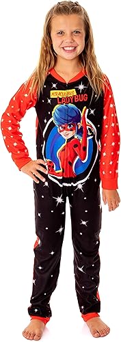 INTIMO Miraculous Tales of Ladybug & Cat Noir - Pijama para dormir sin pies para niñas, Multi colorido