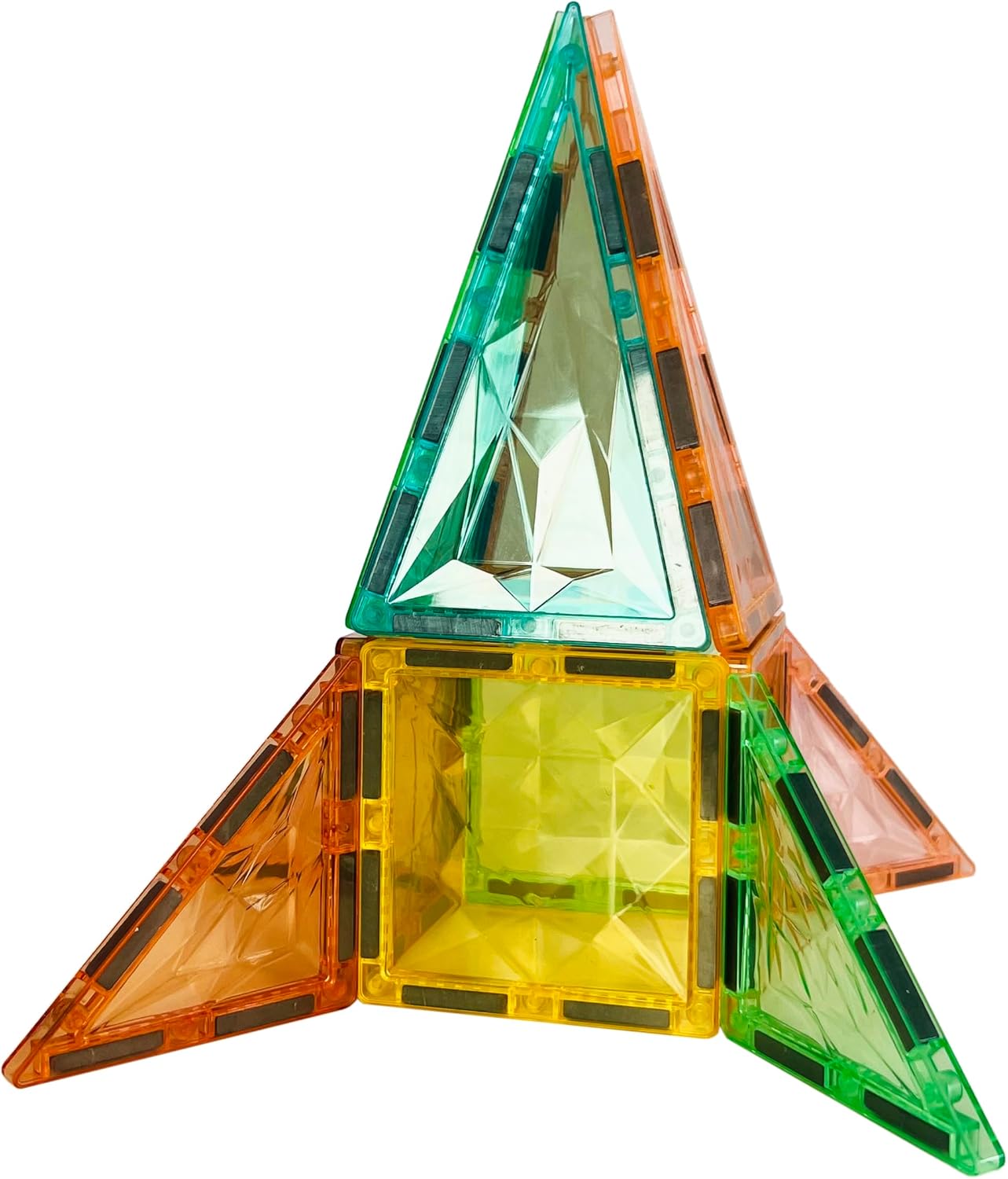 Magnetic Tiles,Magnet Building Blocks Construction Stacking Educational Toy Creative Playboard for Kids Ages 3+ (60 Pieces) - Image 8