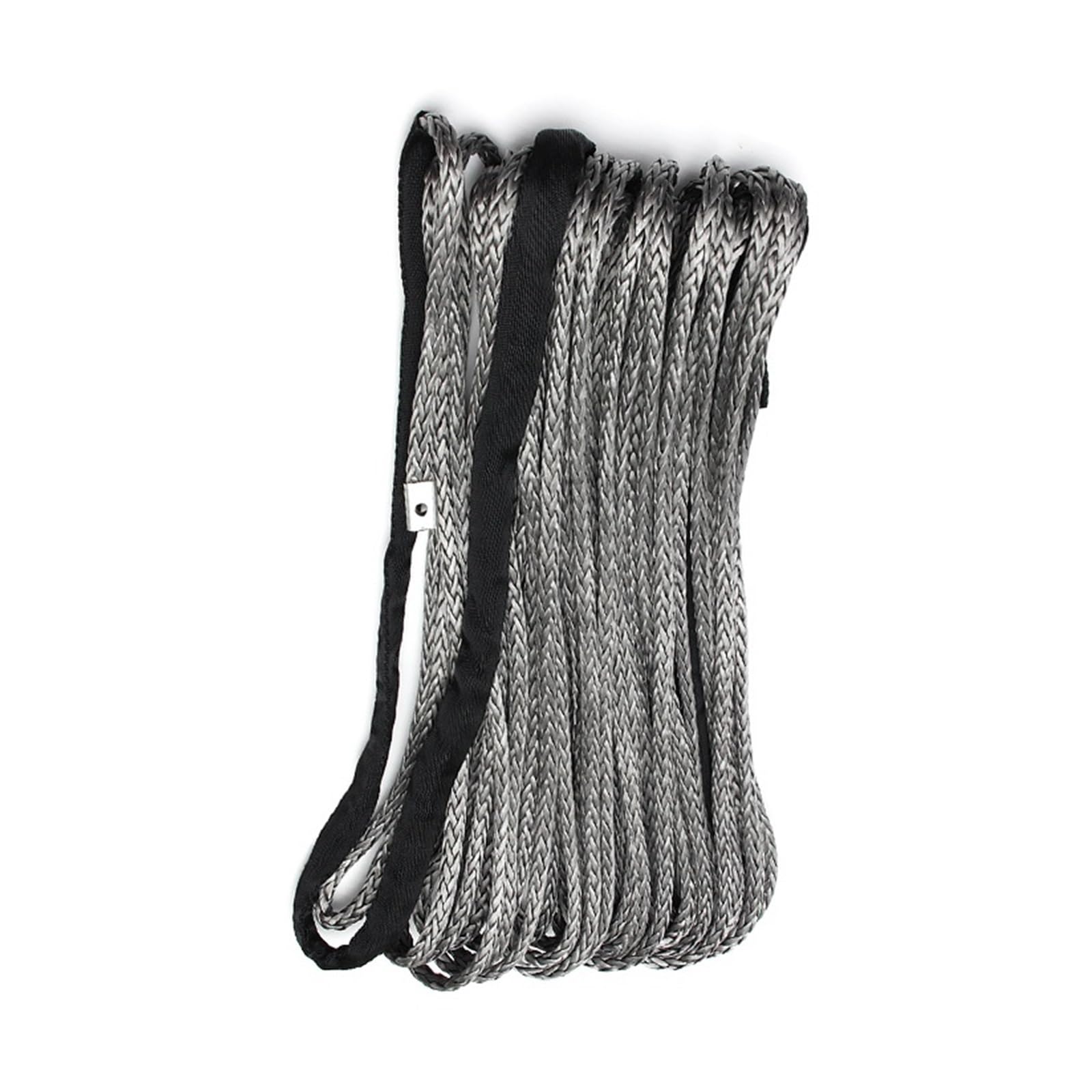 Corda di Traino Linea di Corda Sintetica for Verricello for Auto 2/5" X 100ft Cavo di Recupero Grigio 4WD ATV Corda Resistente Avvolta in Un Anello 10MM X 30M 23000LBS Facile E Sicuro