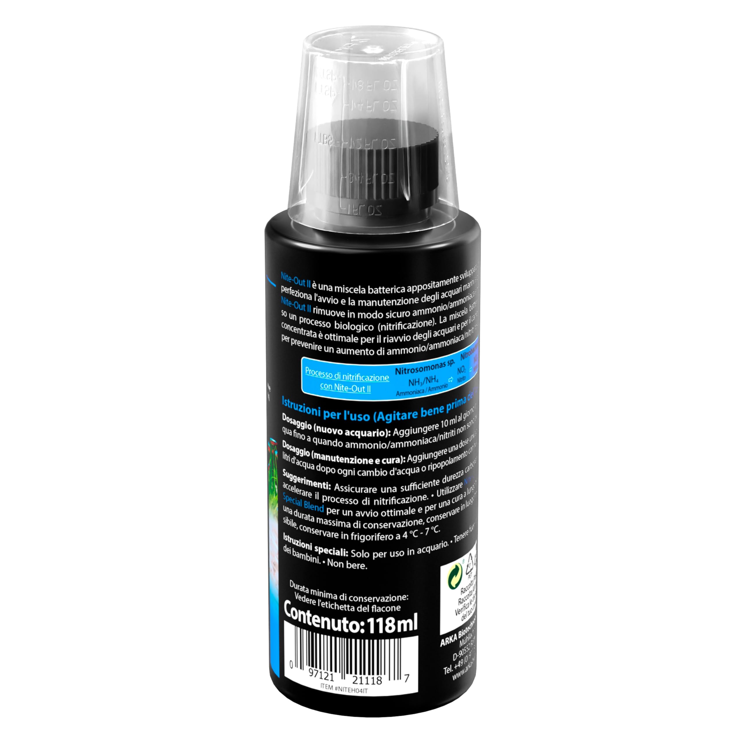 Batteri avviamento acquario – MICROBE-LIFT Nite-Out II 473 ml – per nuovi allestimenti, cambi d’acqua e inserimento pesci – riduce ammonio e nitriti – attivo subito, biologico e sicuro – ARKA