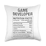 Game Developer Funny Facts Throw Pillow