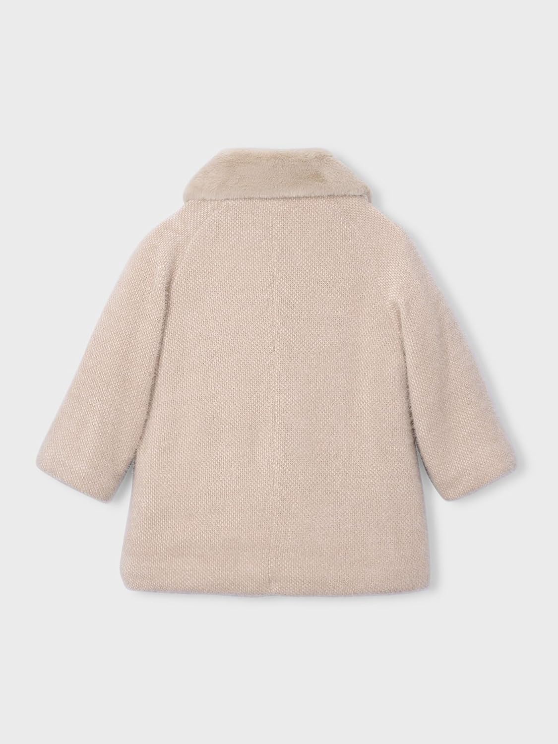 Mayoral Knitted fur coat for Girls Chickpea