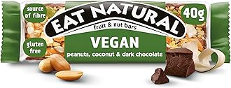 Eat Natural Vegan Peanuts, Coconut & Dark Chocolate Fruit & Nut Bars 12 x 40g