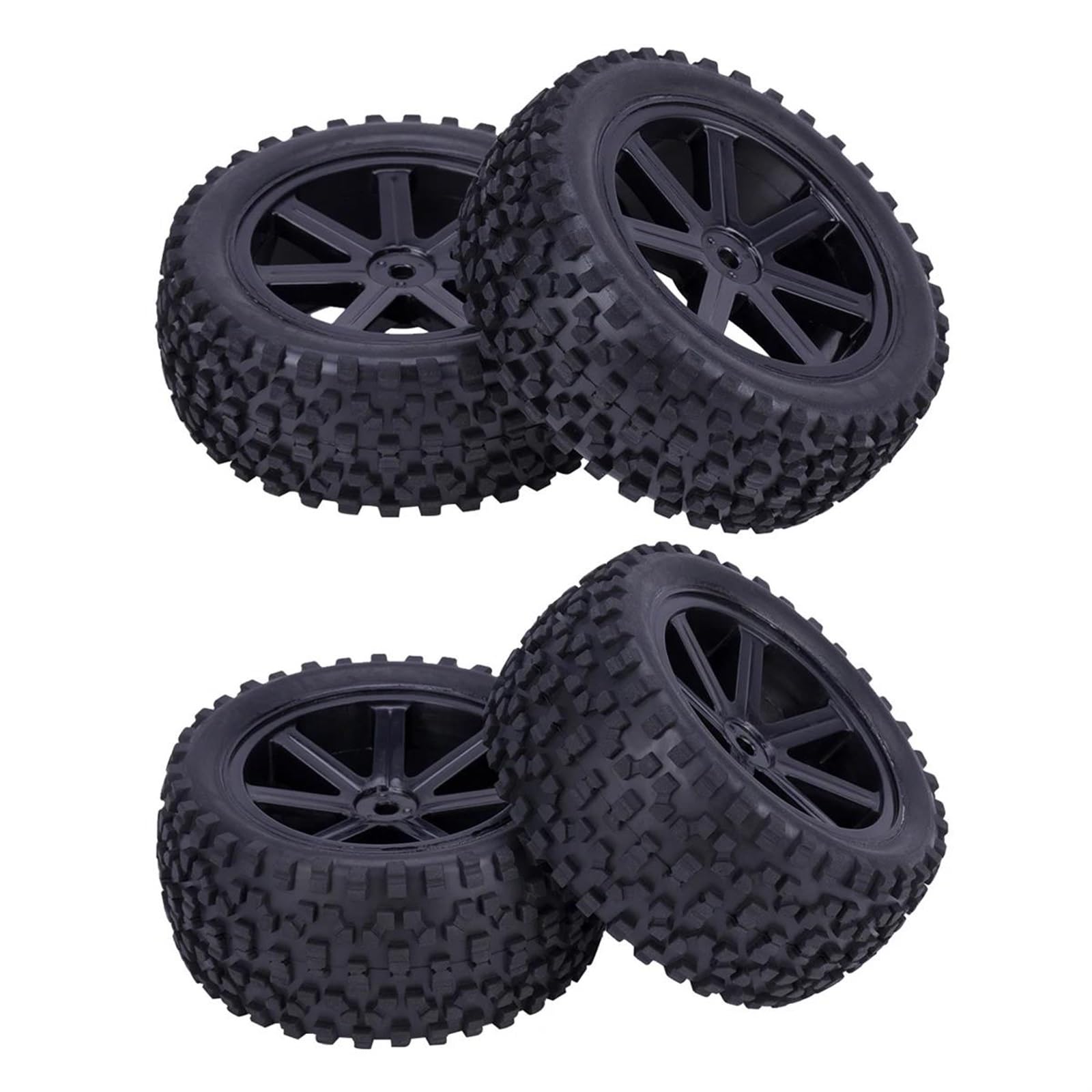 Neumáticos Coche RC Compatible con Wltoys para Redcat para HPI para HSP para Tamiya Todoterreno para Neumáticos para Buggy 1/10 RC Car Ruedas Delanteras Y Traseras Bujes Hexagonales De 12 Mm