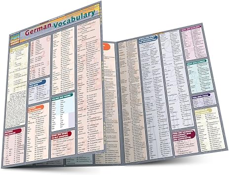German Vocabulary QuickStudy Laminated Reference Guide QuickStudy Academic