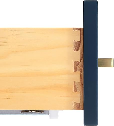 Miniatura 8 de ARIEL Tocador de baño azul medianoche de 43 pulgadas con encimera y protector contra salpicaduras de cuarzo blanco puro de 1.5 pulgadas, fregadero