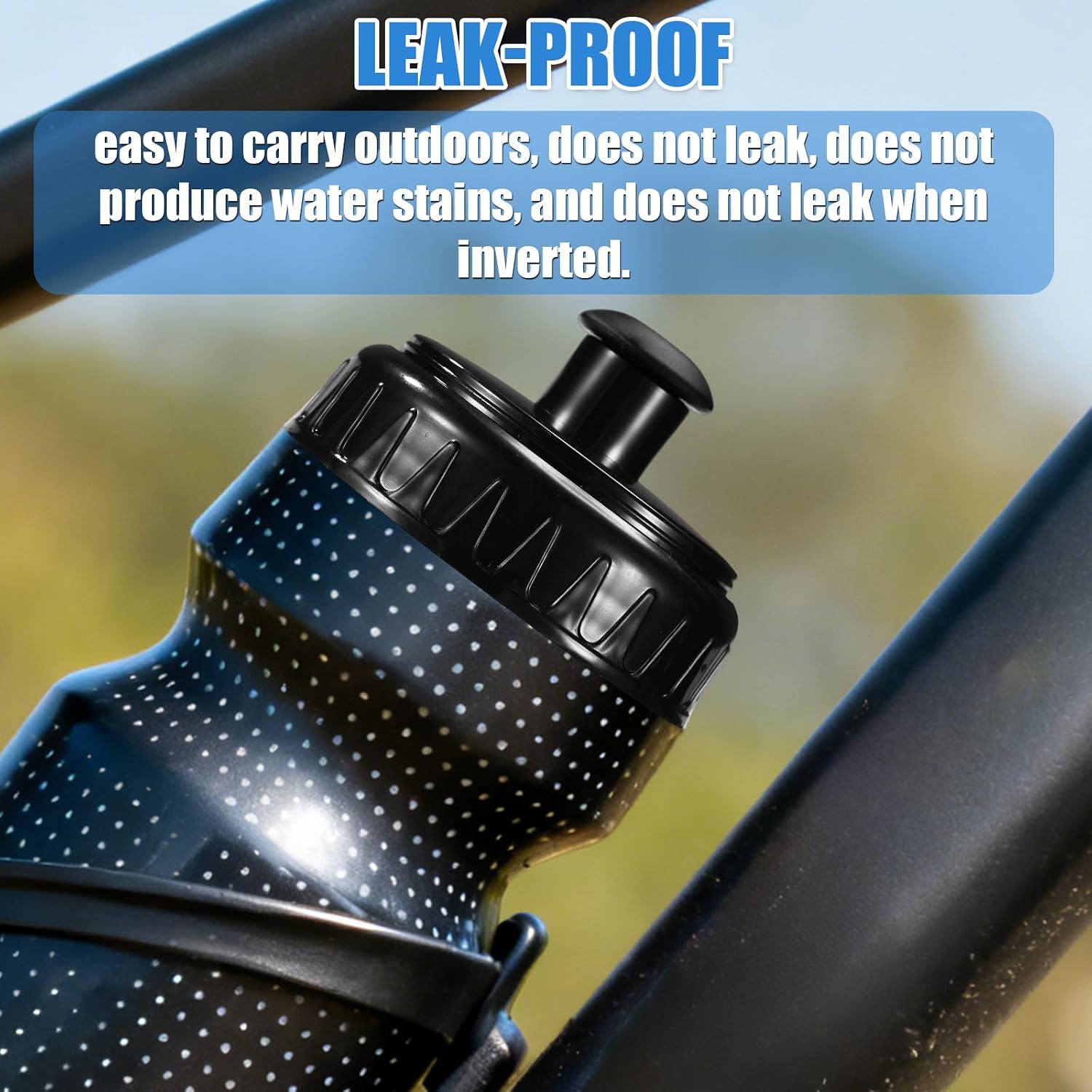 Replacement Cap for Polar, BPA-Free Plastic Water Bottle Lid Spout Leak-Proof Suqeeze Bottle Cap Accessories Compatible with Polar 20 & 24oz (Black) image 4
