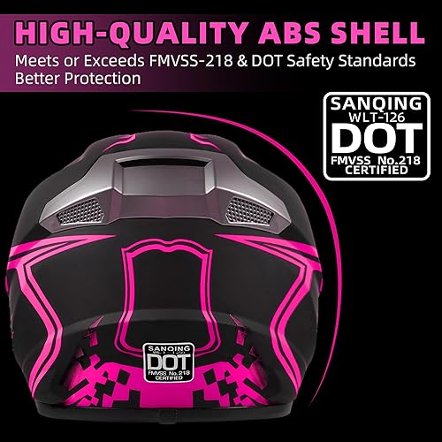 Miniatura 3 de Casco de motocross para jóvenes y adultos, aprobado por DOT, casco de cara completa para niños, cuatro ruedas, casco MX con guantes, gafas,