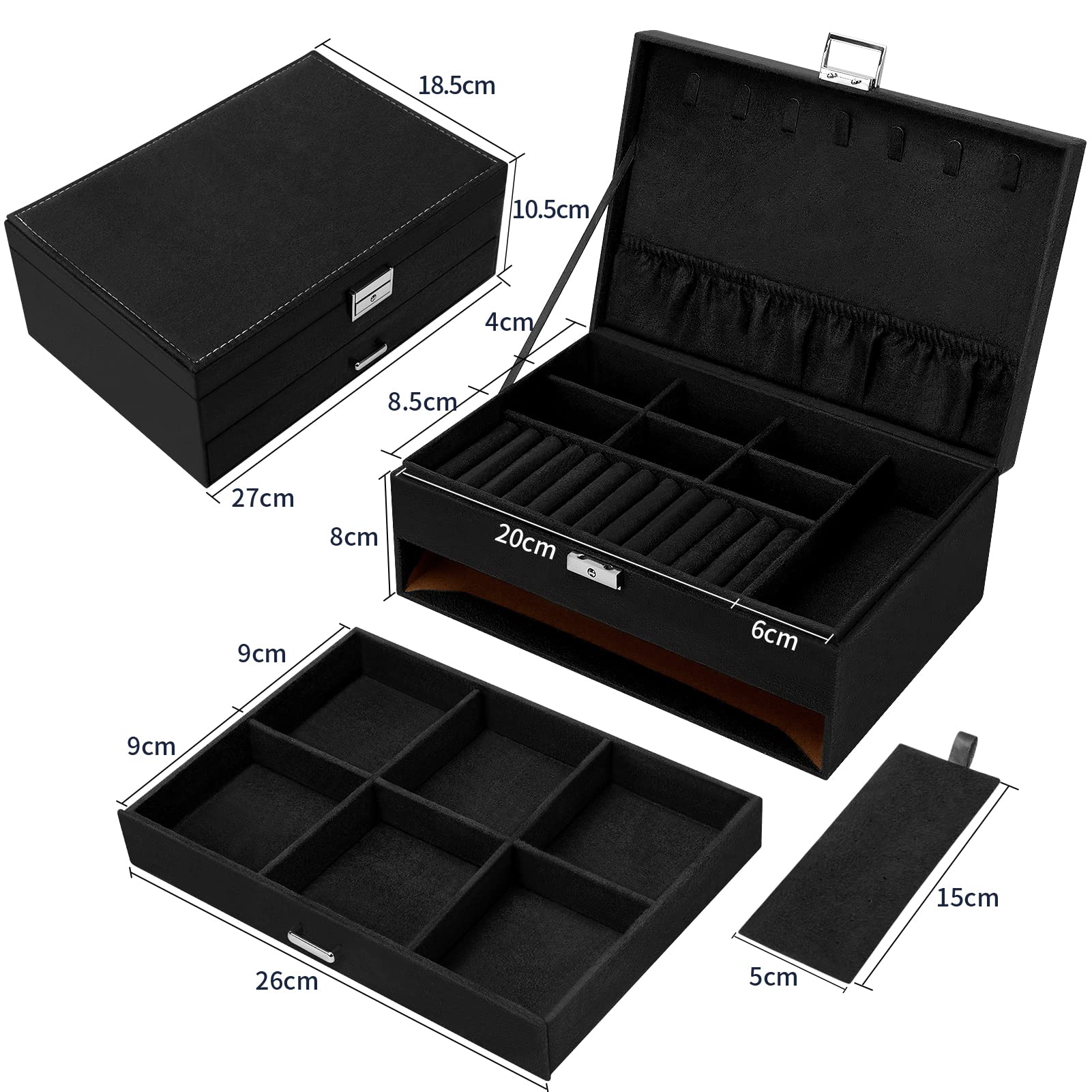 Bac De Rangement Verrouillable Boîte De Verrouillage Extérieure Avec Verrou à Combinaison Conteneur De Rangement En Plastique Organisateur Pour Maison Bureau École Voyage Affaires
