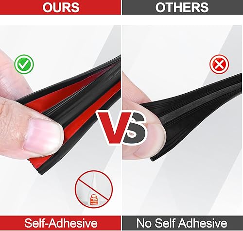 Vista 5 de ToLanbbt Moldura de Borde de Goma Canal en U – Protector de Borde de Chapa Metálica Autoadhesivo de 1/4", Tira de Sellado EPDM para Puertas