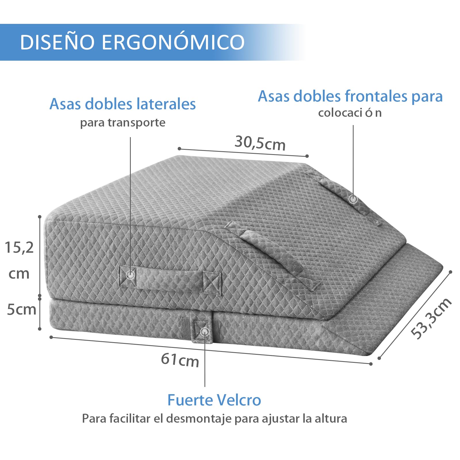 KingPavonini Almohada Piernas Dormir, Ajustables de Elevación para La Hinchazón, con Memoria de Gel Refrigerante para, Ciática Espalda Rodilla Cadera Tobillos Alivio del Dolor, Circulación Sanguínea
