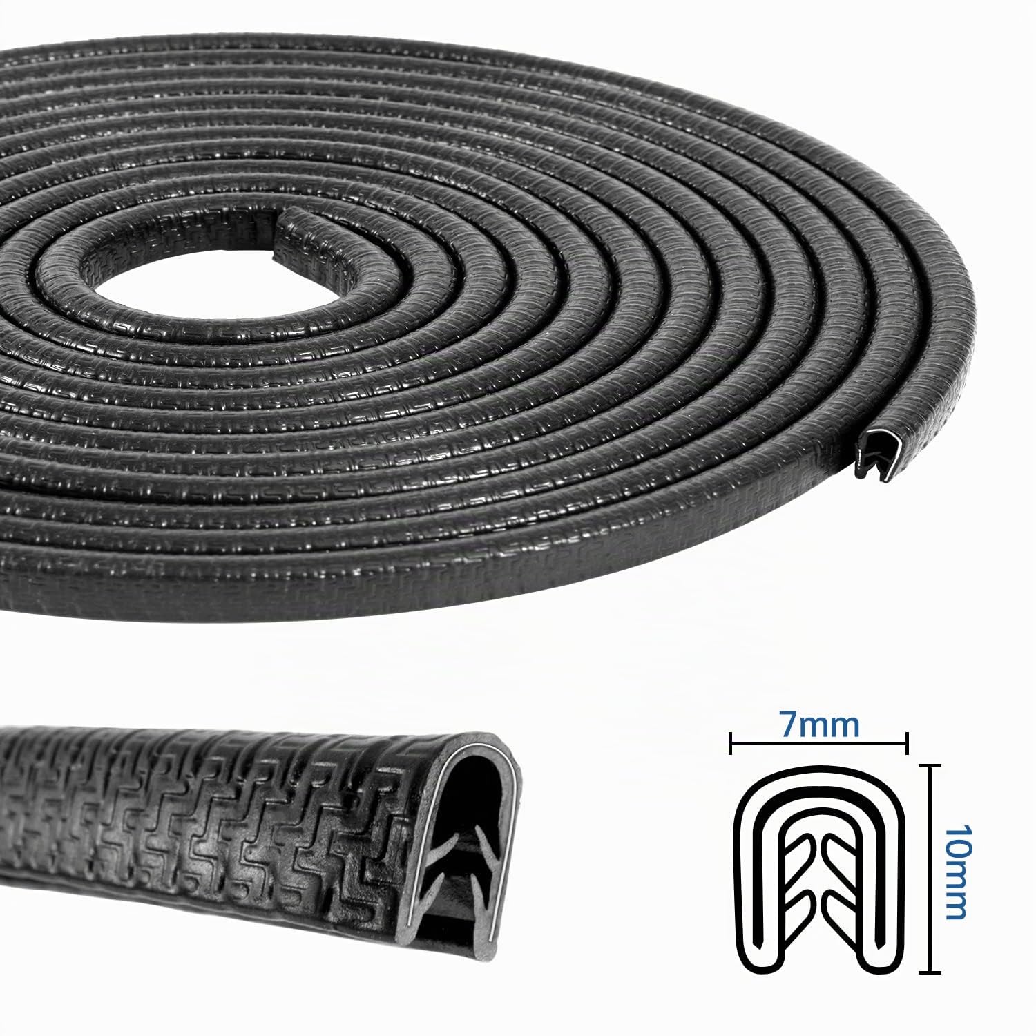 Protezione porta auto a forma di U protezione per porta auto in gomma anti-collisione proteggere per la maggior parte delle auto 4M nero