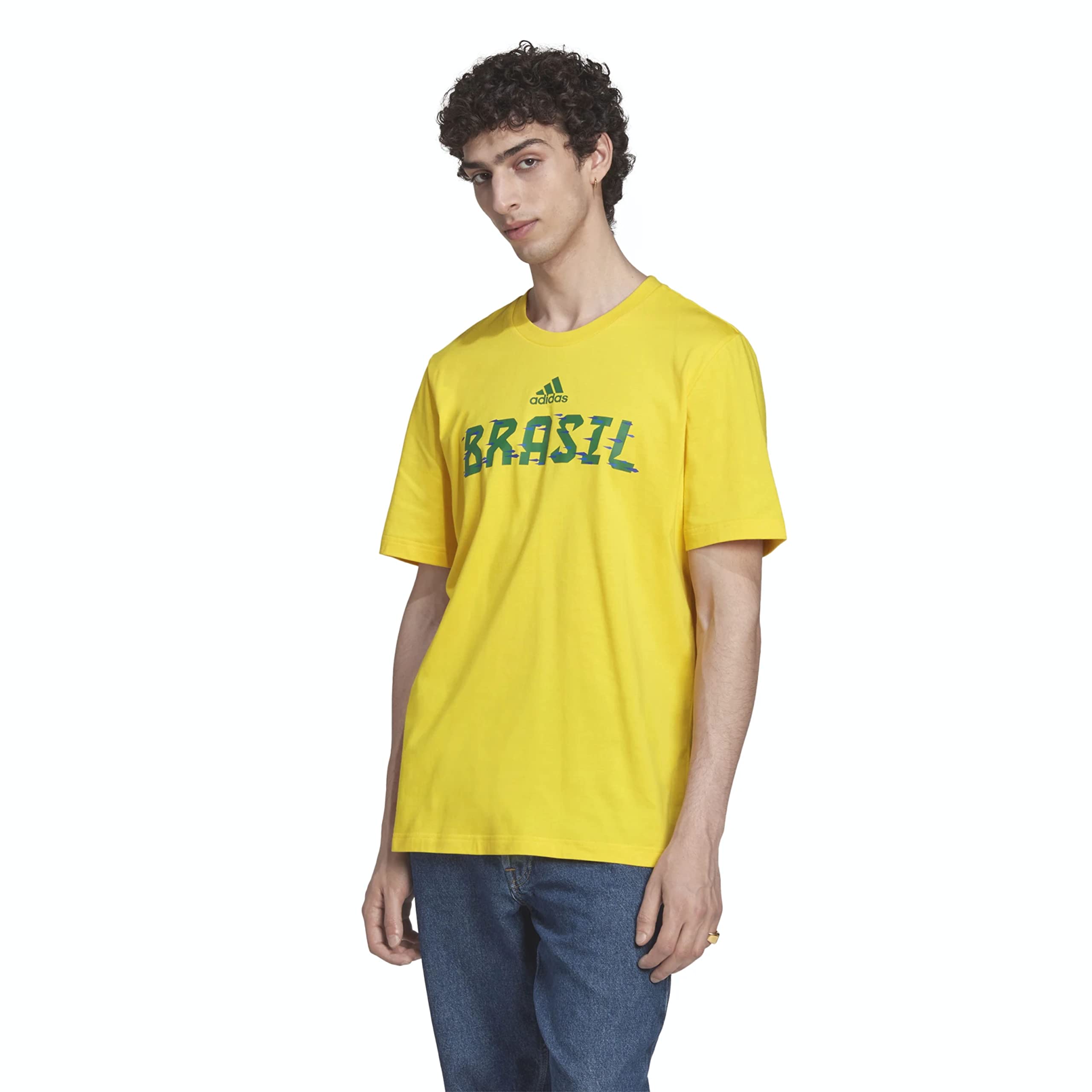 adidasMens Brazil Tee Regular Fit T-Shirt
