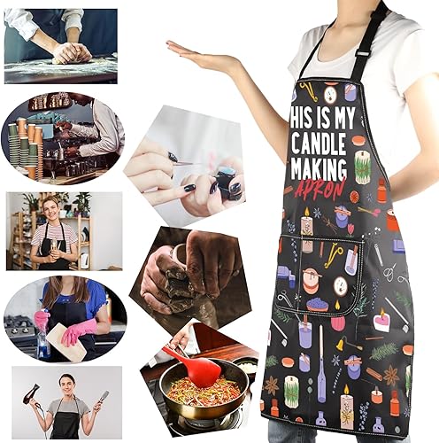 Miniatura 6 de MBMSO Candle Maker Apron Cute Aprons for Candle Lover Gifts This Is My Candle Making Apron Candlemaker Gifts Crafter Apron (Candle Making Apron)