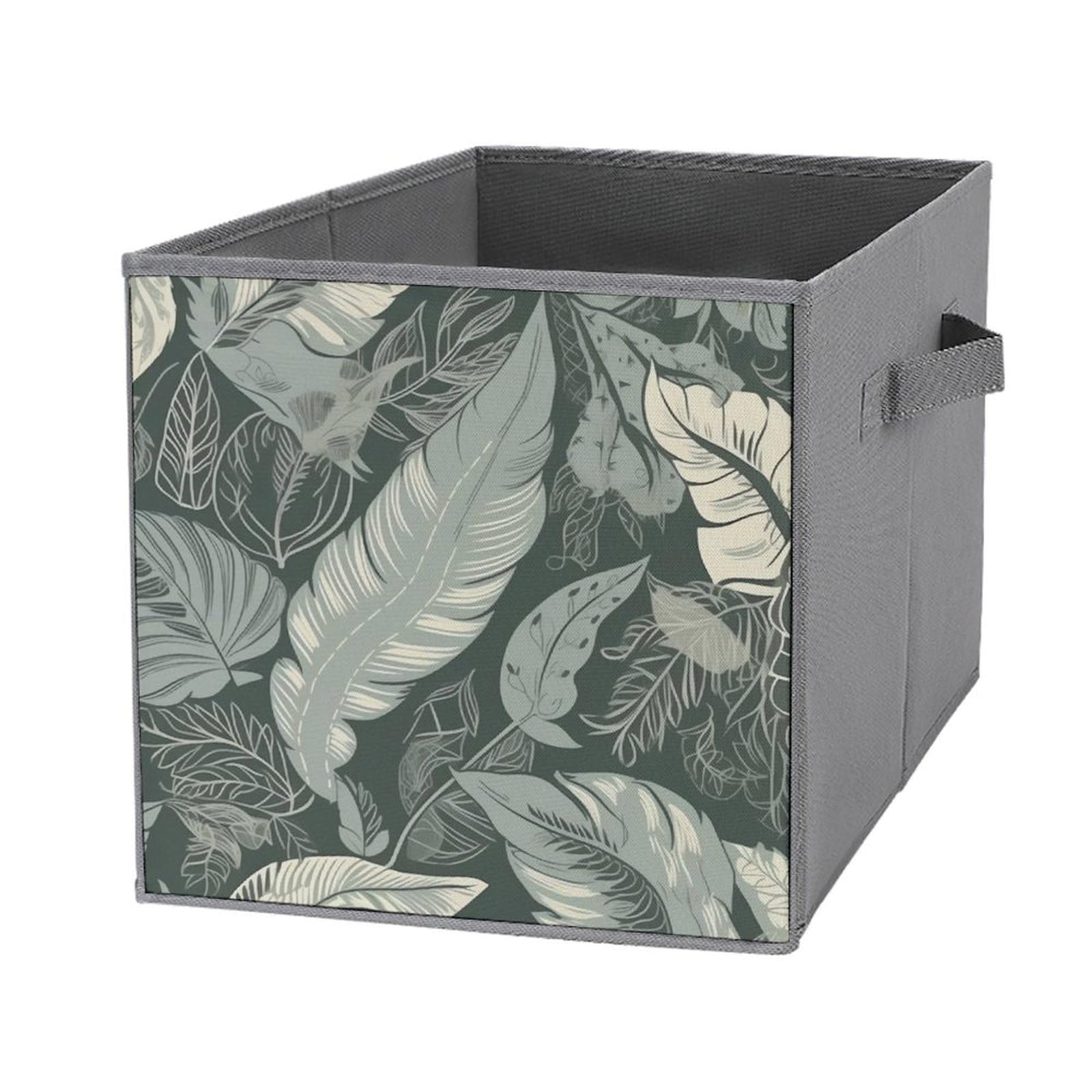 Bac de rangement pliable à motif feuille pour vêtements
