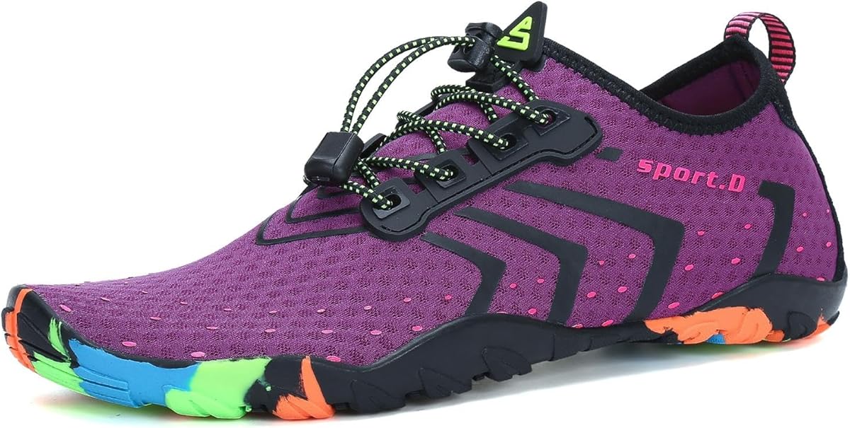 SAGUARO Water Shoes for Women - Barefoot Quick-Dry Aqua Sock, Lightweight, Breathable for Swimming, Beach and Outdoor Activities Size 5.5-10.5