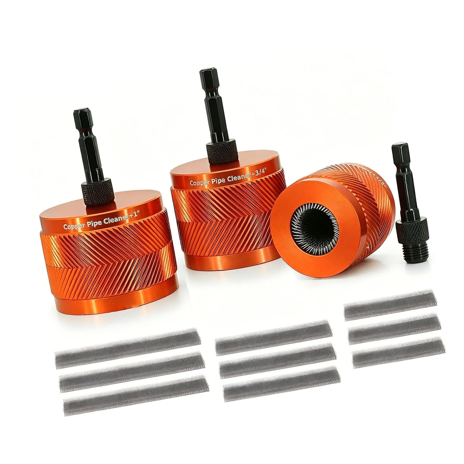All Metal Construction Pipe Cleaning Brushes Set Pipe Brush Set Ideal for Plumbers Mechanics and Craft Enthusiasts Plumbing Maintenance Equipment