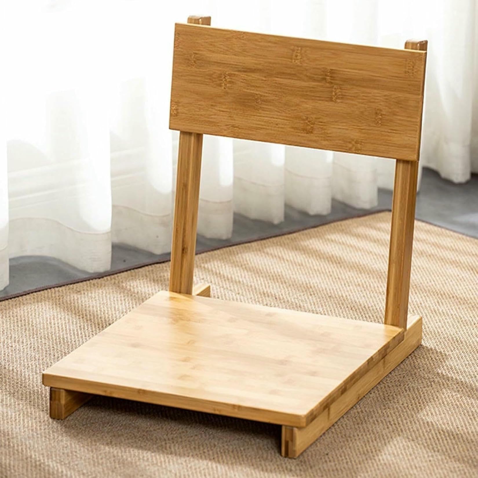 Chaise tatami japonaise avec dossier en bois de salon