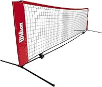 Wilson EZ Tennis Net 18ft - Portable Easy Setup Net for Youths, Juniors & Beginners with Carrying Case
