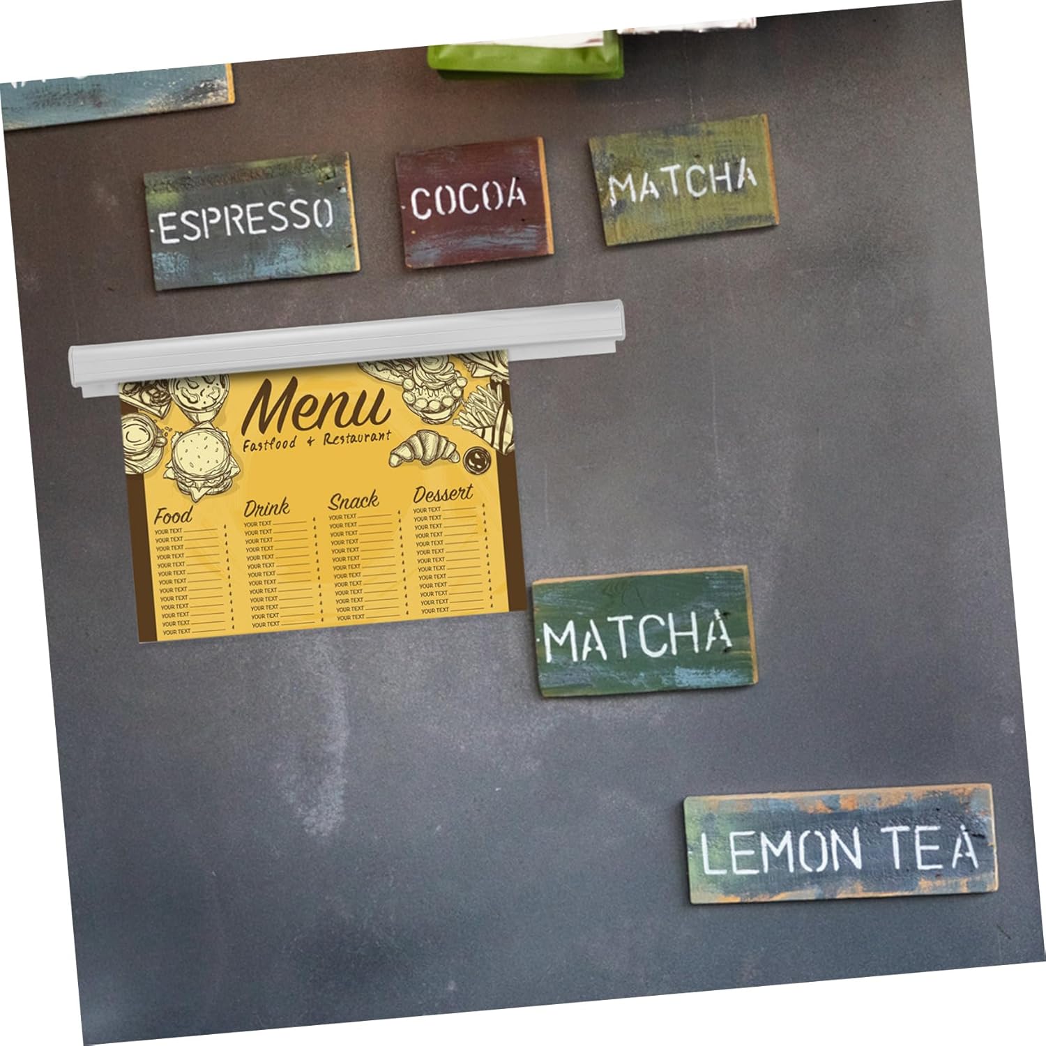 Luxshiny 4pcs Aluminum Kitchen Order Holder Restaurant Ticket -mounted Receipt Holder for Efficient Order Management