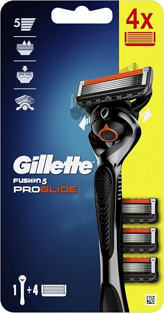 Gillette ProGlide Maszynka do Golenia dla Mężczyzn + 4 Ostrza Wymienne, z 5 Ostrzami Twardszymi niż Stal