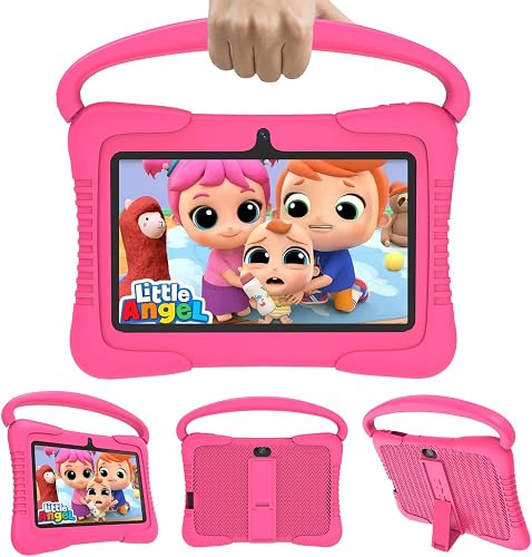 Lville Tableta para niños de 7 pulgadas, tableta Android 12 para niños, pantalla IPS HD, cámara Lville Tableta para niños de 7 pulgadas, tableta Android 12 para niños, pantalla IPS HD, cámara