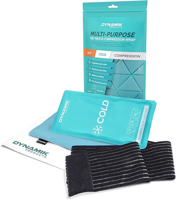 Gel Ice Pack for Injuries Reusable Heat Pack & Cold Compress Wrap for