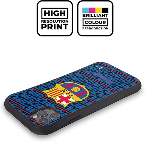 Miniatura 2 de Head Case Designs Officially Licensed FC Barcelona Barca Crest Patterns Hybrid Case Compatible with Apple iPhone 15 Pro Max