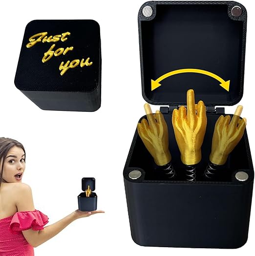 Mittelfinger Geschenk Box - Lustige Überraschungsbox Für Streiche Und Parties