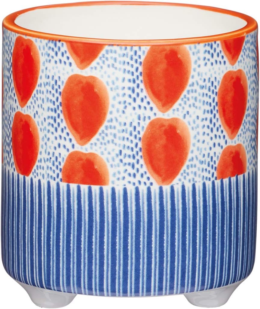 KitchenCraft Small Indoor Plant Pot, Decorative Terrazzo Design, Ceramic, Multi Colour, 11 x 12 cm