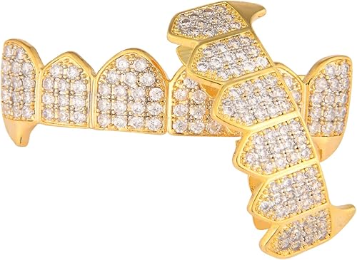 Miniatura 3 de Parrillas superiores e inferiores chapadas en oro de 18 quilates para tus dientes, juego para hombres y mujeres, parrillas de boca doradas,