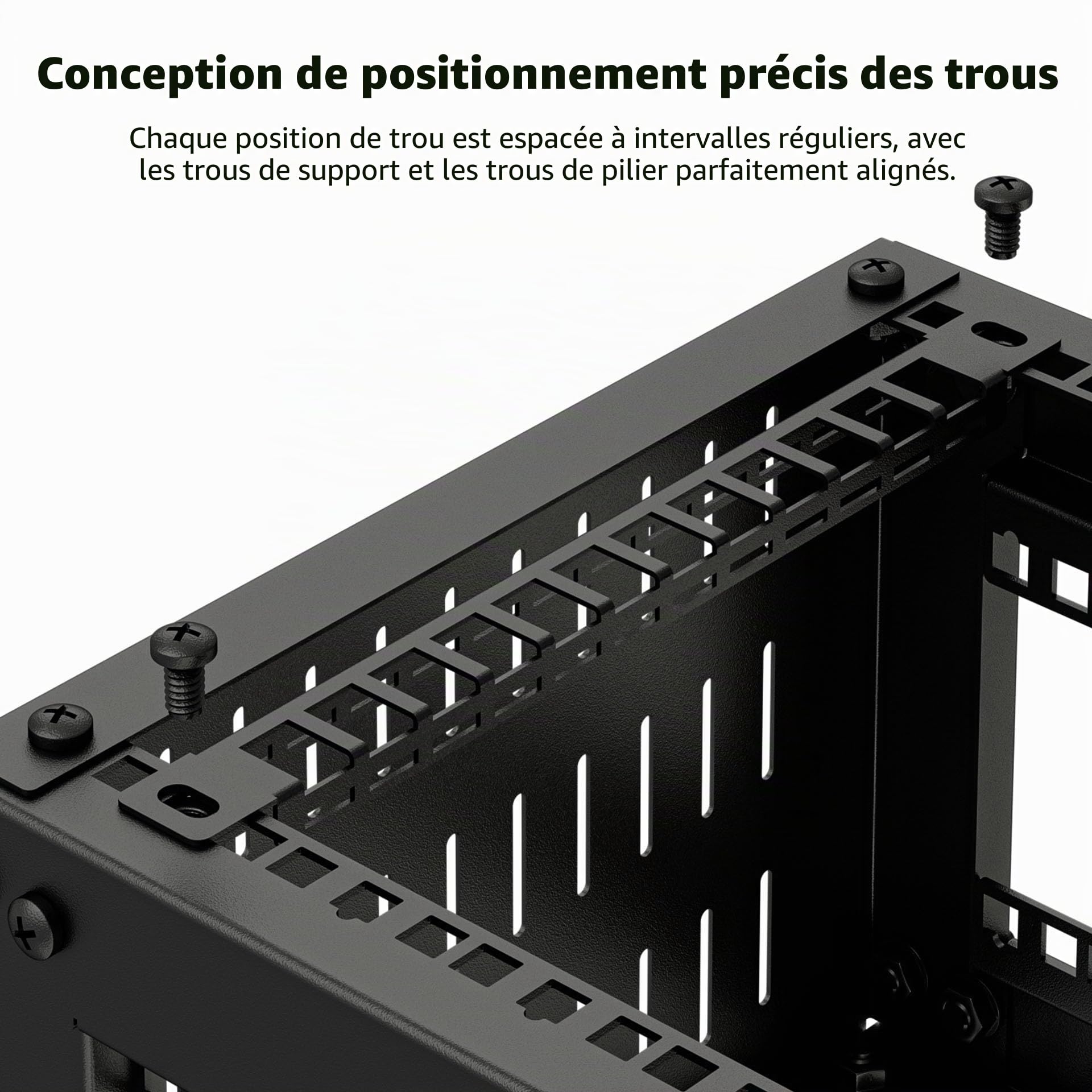 Armoire Serveur 8U, Mini Rack Serveur 10 Pouces pour Réseau, Serveur, Appareils Audiovisuels et Projets DIY, Profondeur 7,87 Pouces, Noir