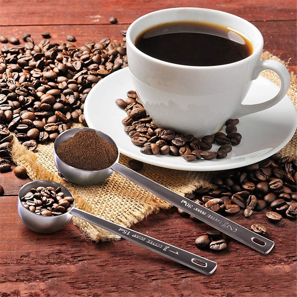 Brussels 08 1Pc 15ml Roestvrij Staal Maatlepel voor Losse Blad Thee Koffie Poeder Suiker Meel Kruiden, Lange Handvat Maatregel Koken Schep Eetlepel Zilver