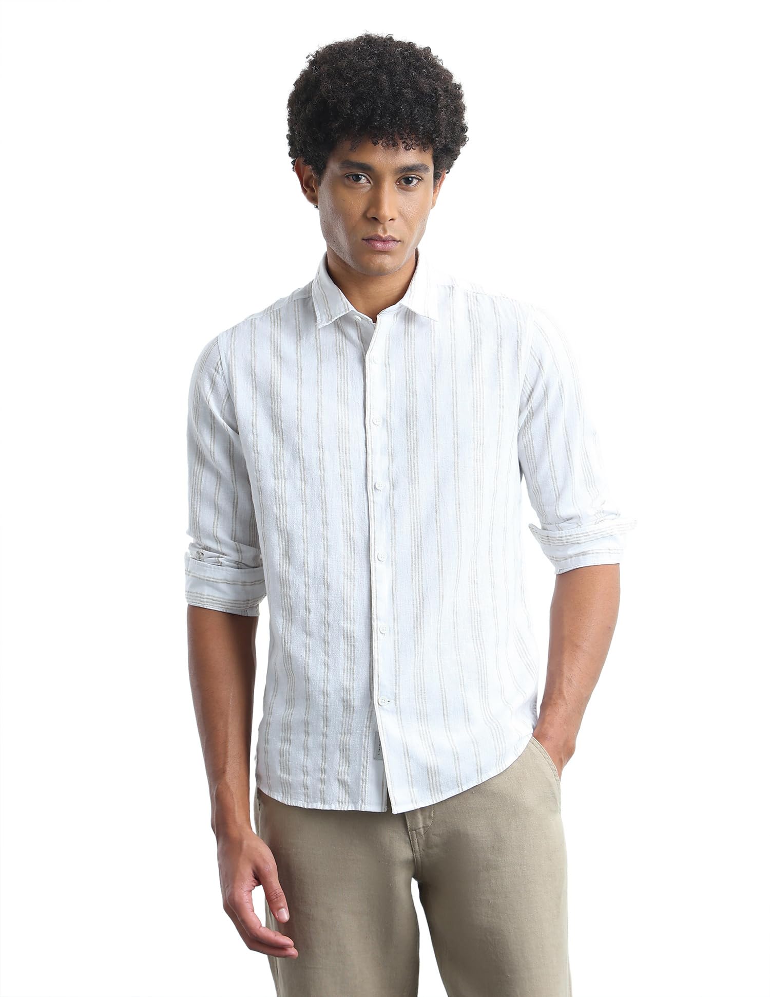 flying machine Men's Slim Fit Shirt | Striped | Long Sleeves | Shirt for Man-picture-48