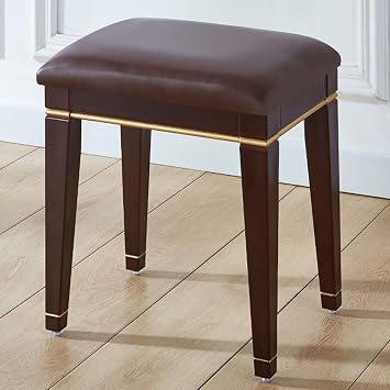 Vanity Seat Stool, Vintage Vanity Stool, Bathroom Chairs for Vanity, Space Saving, for Living Room/Bedroom/DormBrown