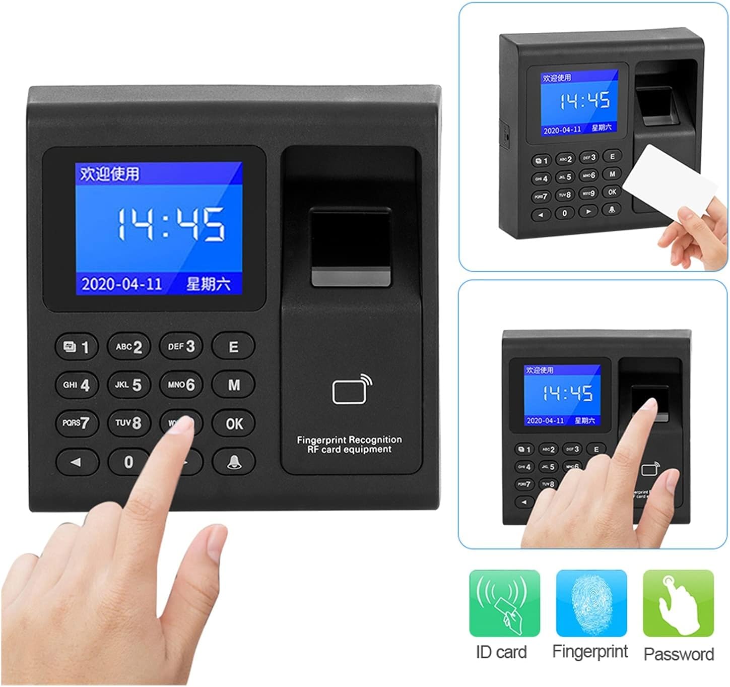 タイムマシン 時間出席システムクロックレコーダー1 8時間出席マシン26 34 125khzバイオメトリックフィンガープリントidカードキーレス 従業員向け中小企業 B09mlfpz Dhg タイムカード本体 Ilgaimportadora Com