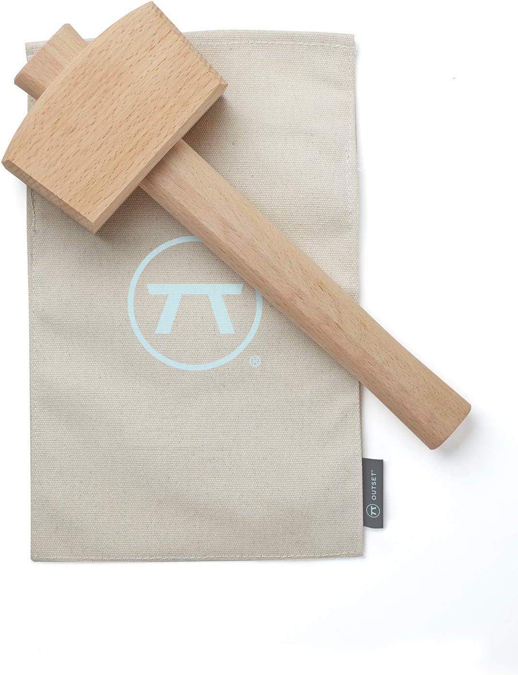 Outset Professional Lewis Bag and Ice Mallet Bartender Kit, 2 Piece Set, Beechwood - Thumbnail 2