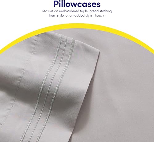 Vista 7 de 1500 Supreme Collection - Juego de sábanas extrasuaves con esquinas tipo bolsillos profundos, ropa de cama hipoalergénica sin arrugas, más de 40