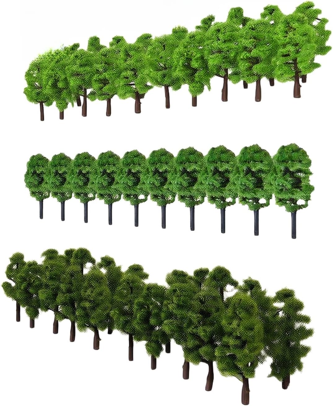 30Pcs Model Trees 3.5cm Plastic Miniature for Train Layout
