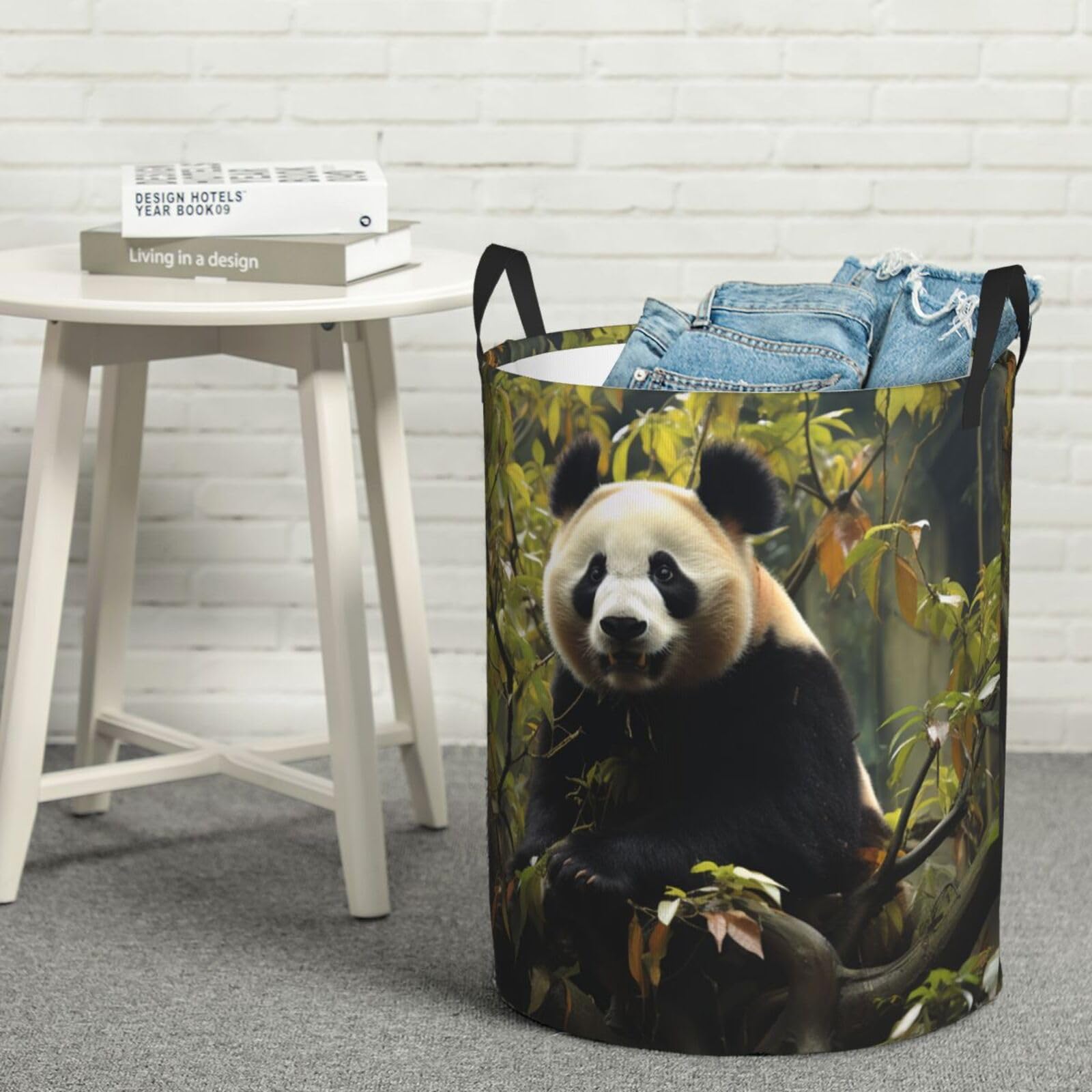 Grand panier de rangement pour jouets et linge de lit pliable motif panda mignon