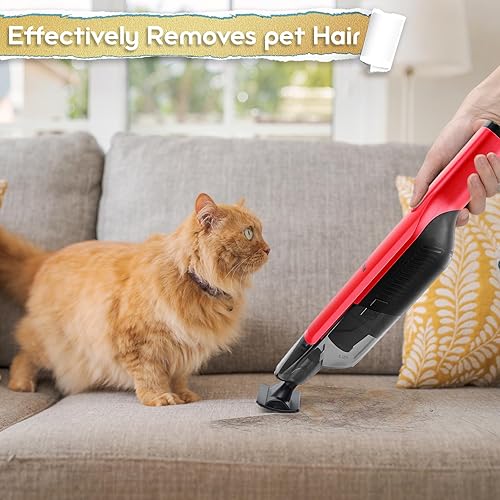 Miniatura 3 de Aspiradora de mano inalámbrica, succión de alta potencia de 15 KPA, carga rápida USB, aspiradora de automóvil con base de almacenamiento, eliminador