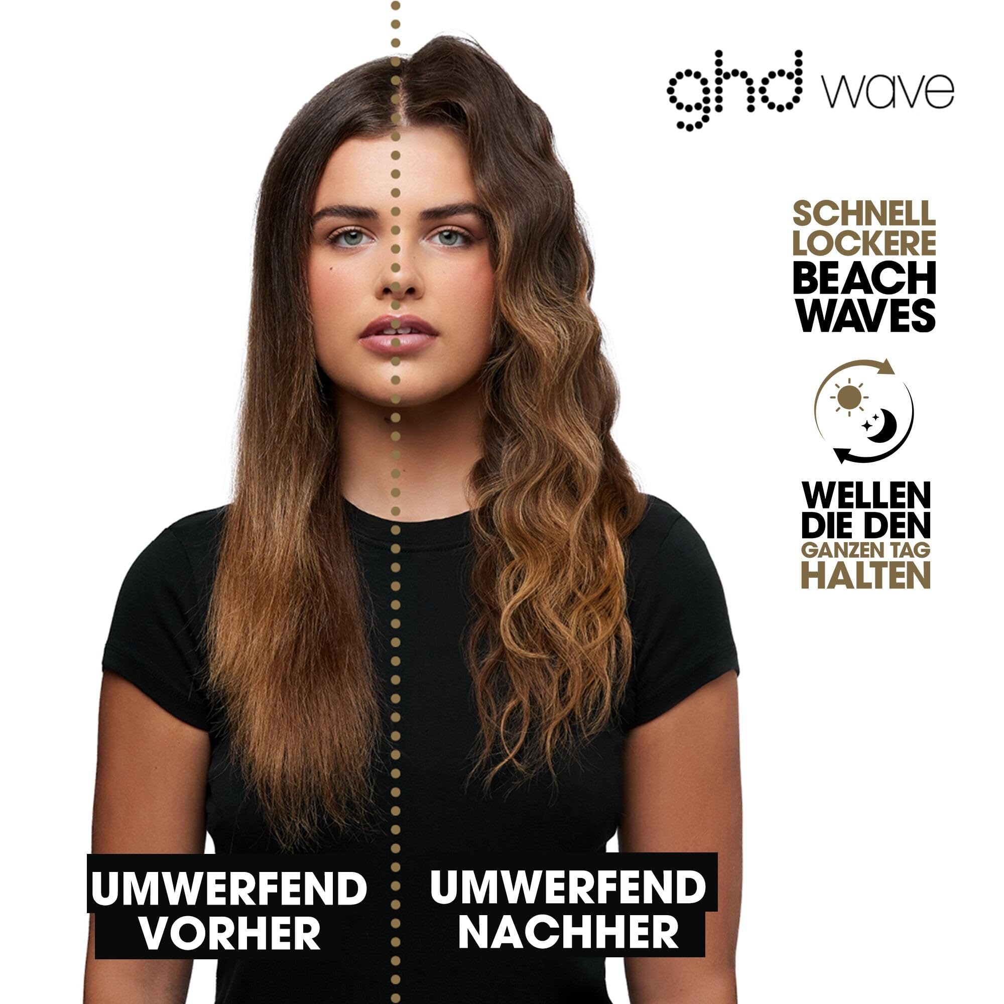 ghd wave triple barrel waver Welleneisen für Haare: 32mm Stäbe für Waves, Beach Waves & große Wellen, Mermaid Hair Waver, Anti Frizz Finish, ohne extreme Hitzeschäden