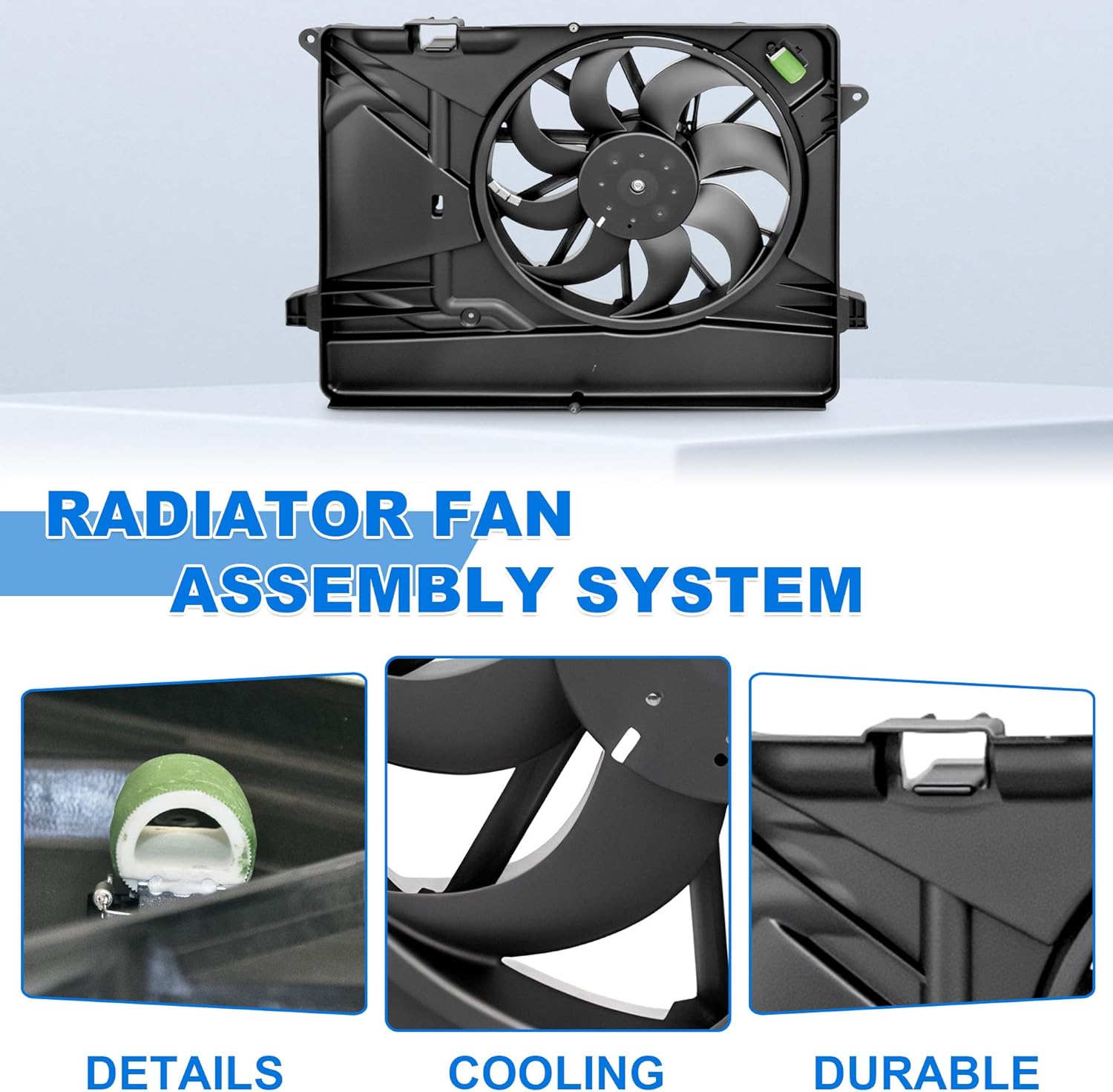Engine Radiator Cooling Fan For Buick Encore 2014 2015 2016 2017 2018 2019 Chevry Trax 2015-2019 95322864, 621-566