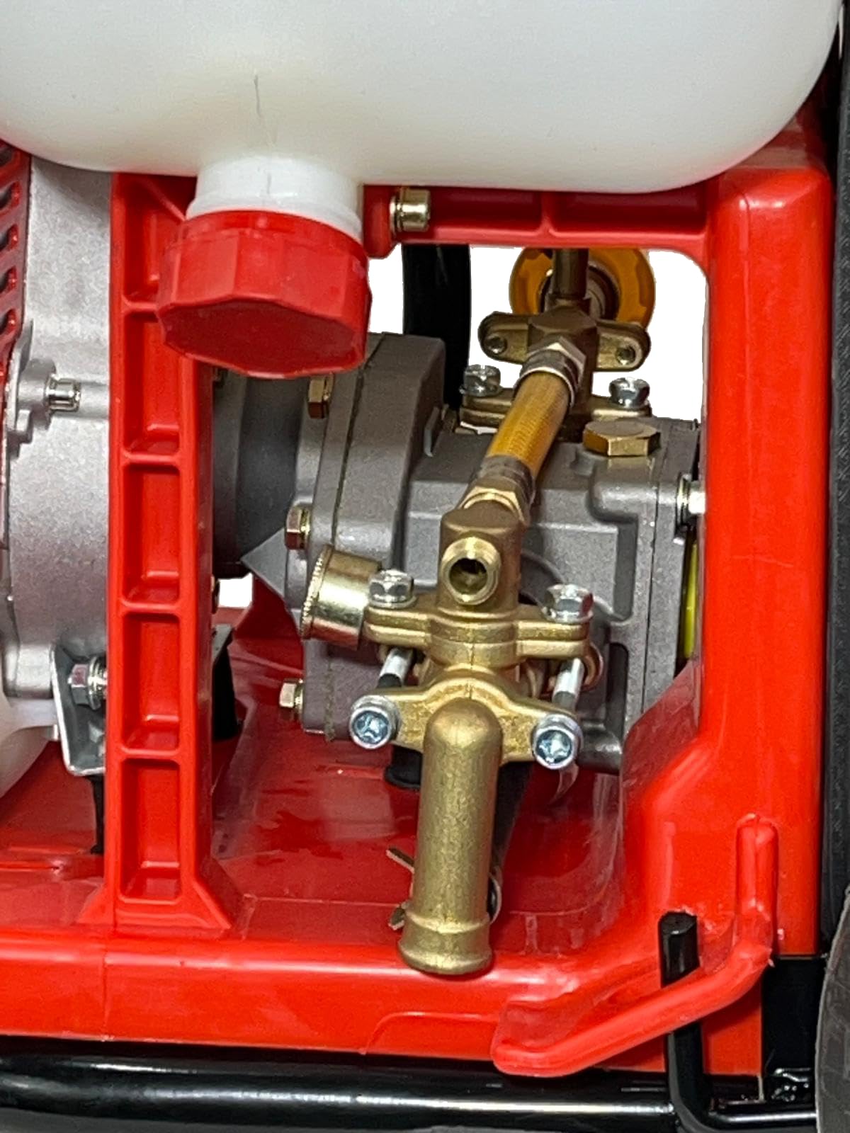 X-30 Fumigadora Pulverizador a Gasolina 2T (27 CC, 1,5 CV) con Mangueras 2m y 10m, Carro y Lanza Regulable – Sulfatadora Eficiente para Jardín y Agricultura – Instrucciones en Castellano.