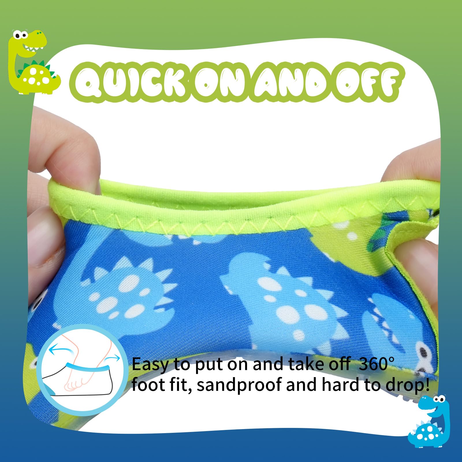 Kids Swim Water Shoes for Boys Girls Toddlers Baby Aqua Socks for Kids Quick Dry Pool Beach Barefoot Children — view 6