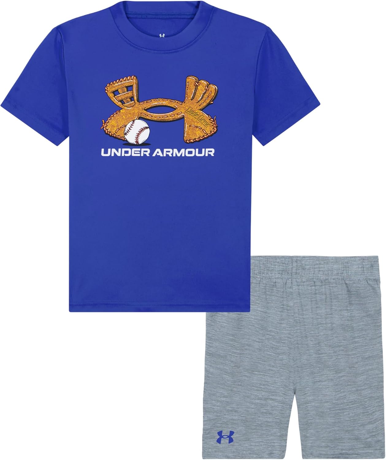Under Armour boys Boys' Short Sleeve Tee and Short Set, Lightweight and Breathable