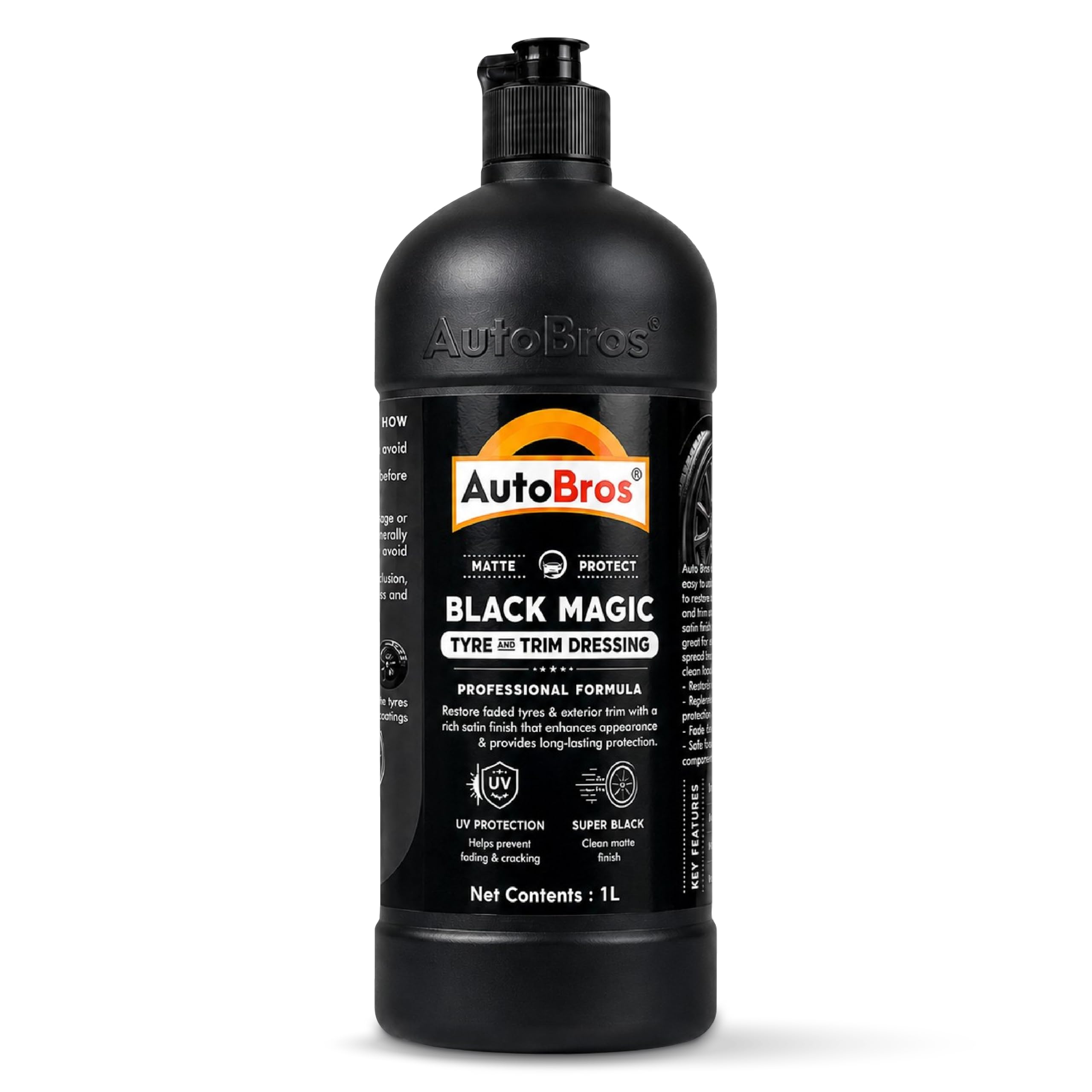 AutoBros Black Magic Tyre & Trim Restorer | 1Ltr Plastic & Rubber Restorer | Revives Faded Exterior Trim & Bumpers | Long-Lasting UV Protection | Wash Resistant | Restores Faded Tyres & Trim-image-29